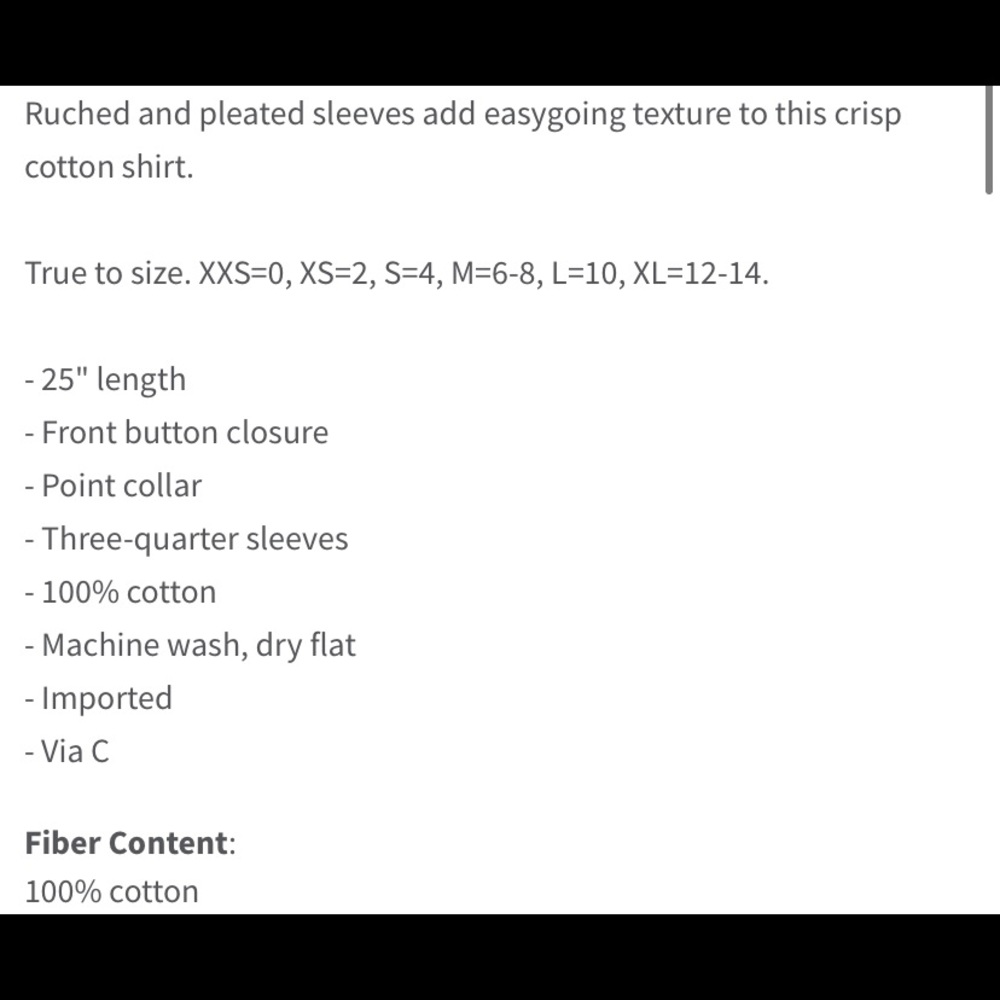 FRAME Geraldine 3/4 Sleeves Ruched Top - Picture 5 of 5